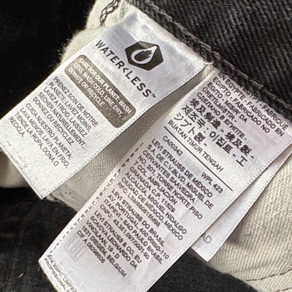 Levi's 505s Relaxed Fit Black Jeans size 38x30 GUC - Picture 3 of 7